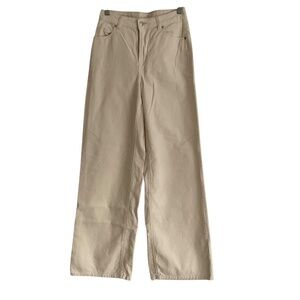 H&M Divided Women’s Corduroy Wide Leg Flare Pants Sz 0 White Hippie Y2K 90s